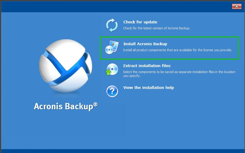 acronis home version that works for server 2008